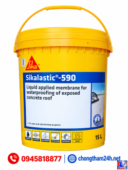 Sikalastic®-590 (Thùng 4kg & 20kg) - Màng Chống Thấm PU-Acrylic Lộ Thiên Cao Cấp Cho Sàn Mái